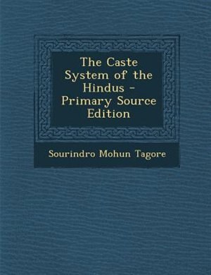 Front cover_The Caste System of the Hindus