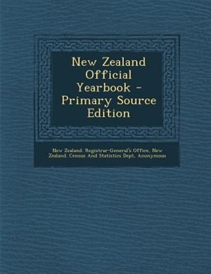 Couverture_New Zealand Official Yearbook - Primary Source Edition