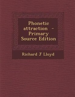 Couverture_Phonetic attraction  - Primary Source Edition
