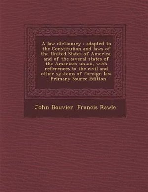 Couverture_A law dictionary