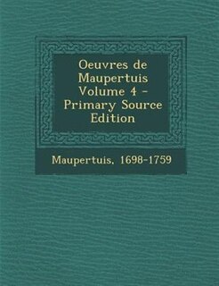 Front cover_Oeuvres de Maupertuis Volume 4
