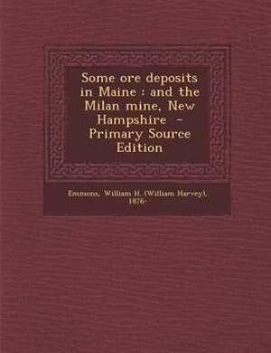 Couverture_Some ore deposits in Maine
