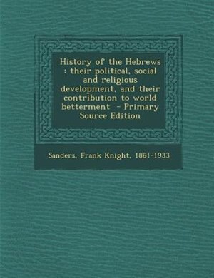 Couverture_History of the Hebrews