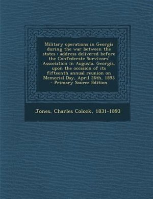 Front cover_Military operations in Georgia during the war between the states