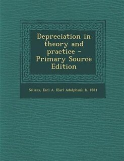 Front cover_Depreciation in theory and practice - Primary Source Edition