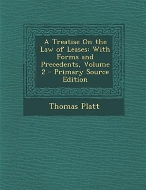 Couverture_A Treatise On the Law of Leases