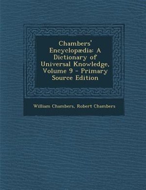 Couverture_Chambers' Encyclop&micro;dia