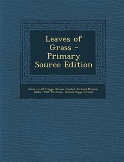 Front cover_Leaves of Grass - Primary Source Edition