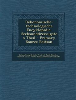 Couverture_Oekonomische-technologische EncyklopSdie, Sechsunddreissigstes Theil - Primary Source Edition