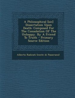 Front cover_A Phliosophical [sic] Dissertation Upon Death