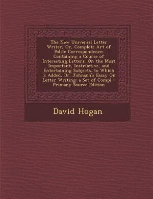 Couverture_The New Universal Letter Writer, Or, Complete Art of Polite Correspondence
