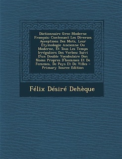 Couverture_Dictionnaire Grec Moderne Français