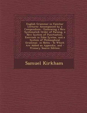 Couverture_English Grammar in Familiar Lectures