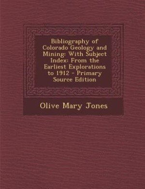 Front cover_Bibliography of Colorado Geology and Mining