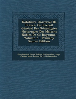 Couverture_Nobiliaire Universel De France
