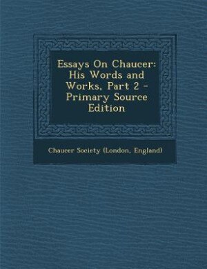 Couverture_Essays On Chaucer
