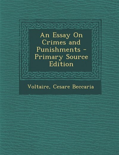 Front cover_An Essay On Crimes and Punishments