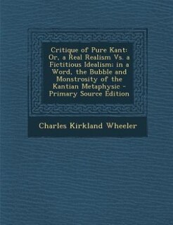 Front cover_Critique of Pure Kant