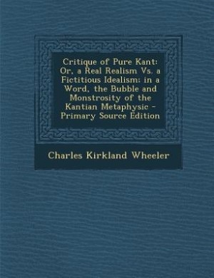 Front cover_Critique of Pure Kant