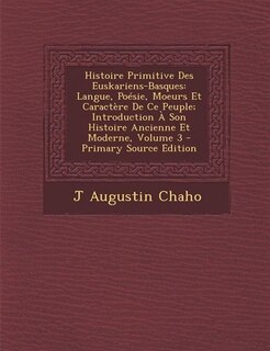 Couverture_Histoire Primitive Des Euskariens-Basques