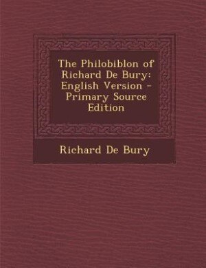 Front cover_The Philobiblon of Richard De Bury