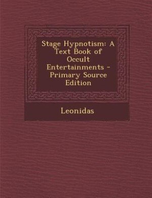 Couverture_Stage Hypnotism
