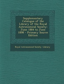 Couverture_Supplementary Catalogue of the Library of the Royal Astronomical Society
