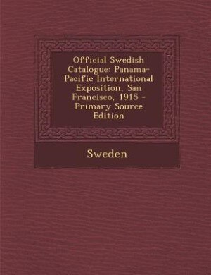 Front cover_Official Swedish Catalogue