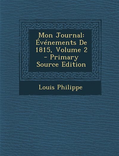 Front cover_Mon Journal