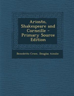 Couverture_Ariosto, Shakespeare and Corneille