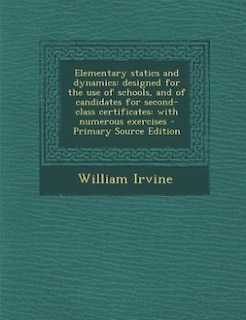 Couverture_Elementary statics and dynamics