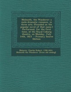 Front cover_Melmoth, the Wanderer