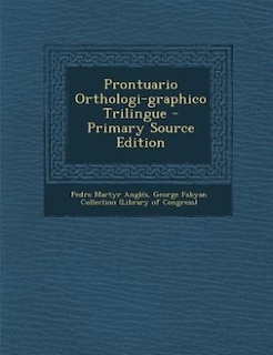 Couverture_Prontuario Orthologi-graphico Trilingue