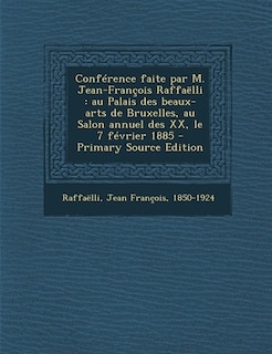 Couverture_Conférence faite par M. Jean-François Raffaëlli