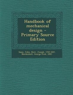 Couverture_Handbook of mechanical design
