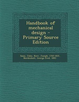 Couverture_Handbook of mechanical design