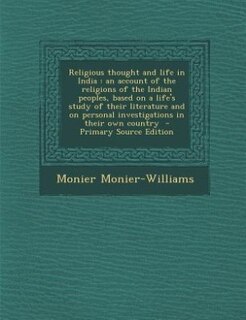 Front cover_Religious thought and life in India