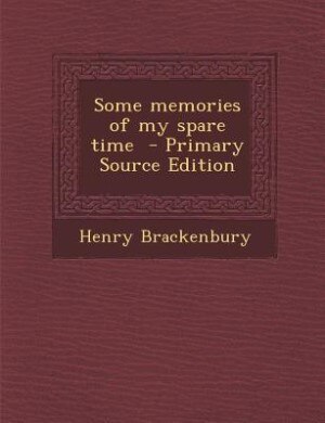 Couverture_Some memories of my spare time