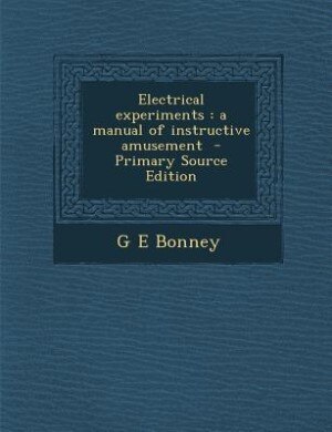 Front cover_Electrical experiments