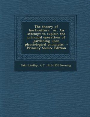 Front cover_The theory of horticulture