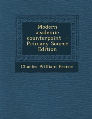 Front cover_Modern academic counterpoint  - Primary Source Edition