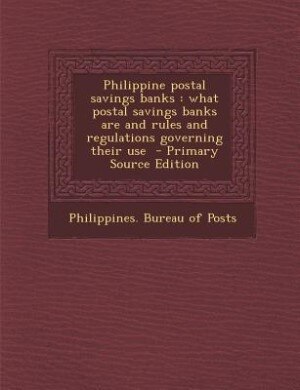 Front cover_Philippine postal savings banks