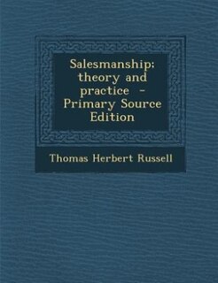 Couverture_Salesmanship; theory and practice