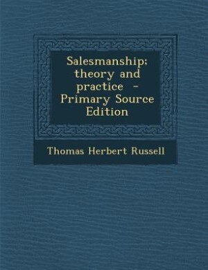 Couverture_Salesmanship; theory and practice