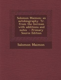 Front cover_Solomon Maimon