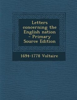 Front cover_Letters concerning the English nation  - Primary Source Edition