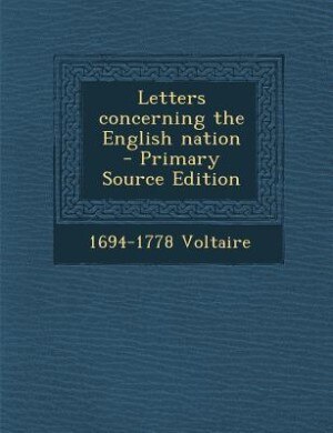 Front cover_Letters concerning the English nation  - Primary Source Edition