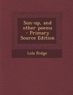 Front cover_Sun-up, and other poems