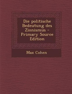 Front cover_Die politische Bedeutung des Zionismus