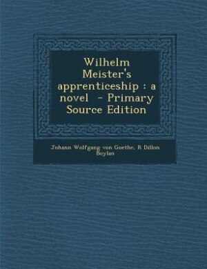 Front cover_Wilhelm Meister's apprenticeship
